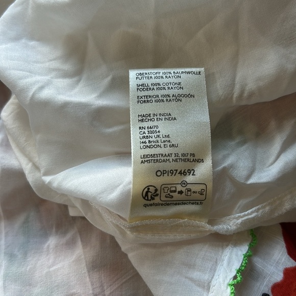 Maeve Square Neck Smocked Babydoll Dress Red Floral Side Zip Sz 1X NEW - Picture 12 of 15